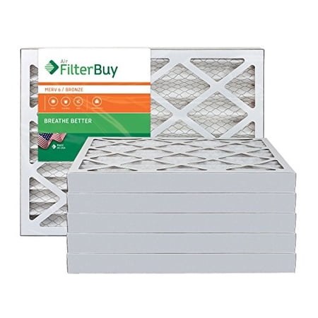 UPC 717267008242 product image for afb bronze merv 6 10x18x2 pleated ac furnace air filter. pack of 6 filters. 100% | upcitemdb.com