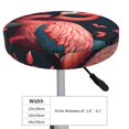thumbnail image 4 of Zufioo Colorful Floral Flamingo Print Round Bar Chair Cushion Cover, Elastic Round Stool Protector, Dustproof and Non-slip Bar Kitchen Restaurant Chair Mat-12 inch, 4 of 7