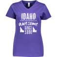 thumbnail image 3 of Inktastic Idaho Awesome Since 1890 Women's V-Neck T-Shirt, 3 of 5