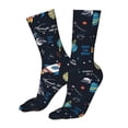 thumbnail image 5 of Fuzoiu Space Print Crew Socks,Casual Athletic Gym LightWeight Thin Socks,Casual Crew Socks for Men Woman,Calf Length Crew Socks, 5 of 7