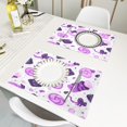 thumbnail image 6 of Purple Candy Pattern Reversible Placemat Set of 4 Non Slip Coffee Mats 18x12 Inch for Dining, Kitchen, Coffee, 6 of 9