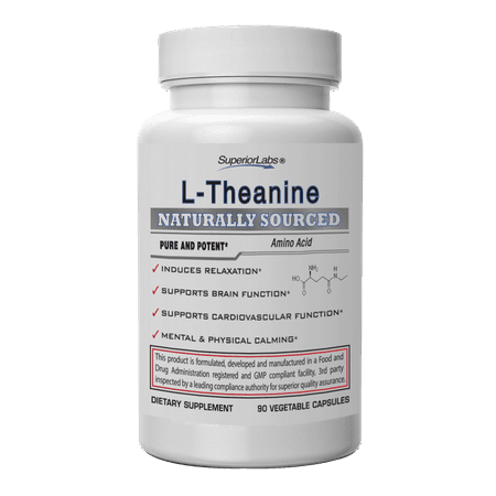 L-Theanine- 100% Pure, 250mg, 90 Vegetable Capsules - Made In USA