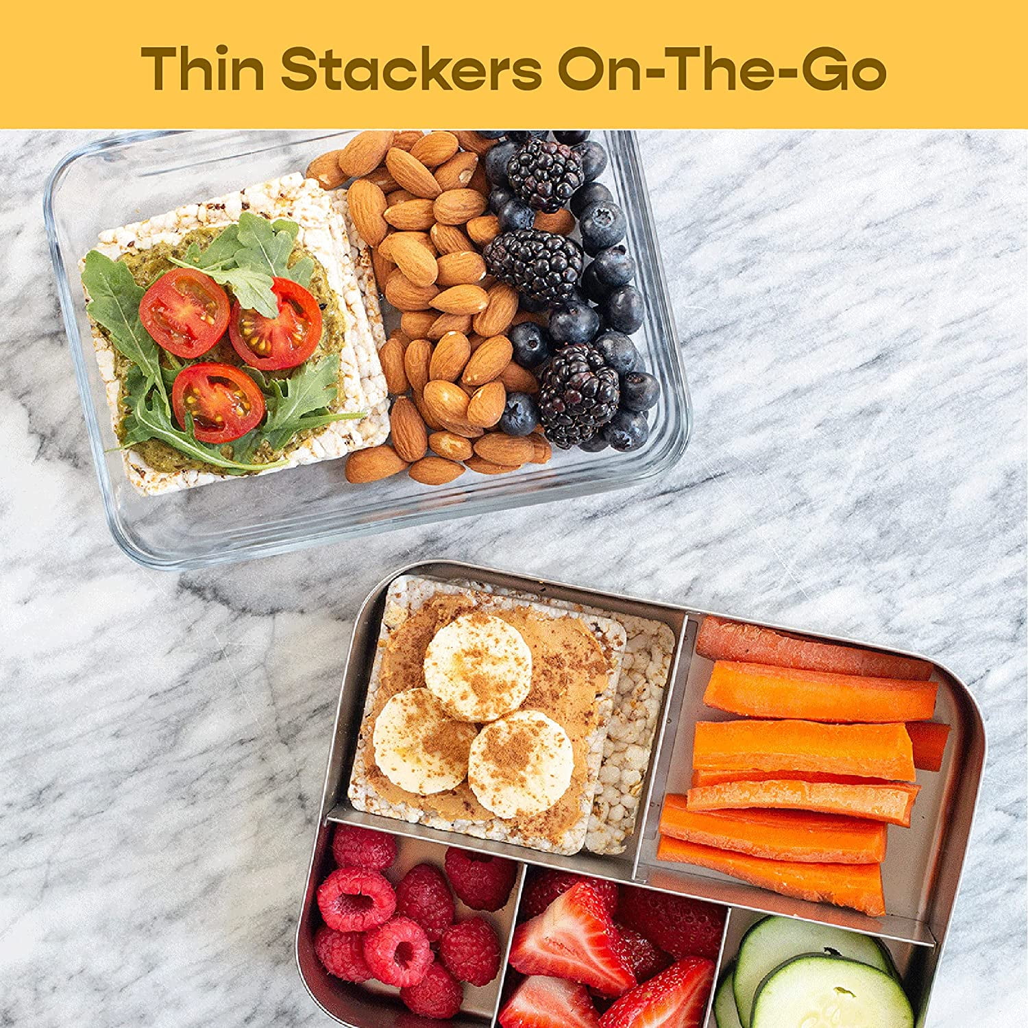 Lundberg, Organic Thin Stackers, Puffed Grain Cakes, Cracked Black Pepper, Lightly Salted, 24 Rice Cakes, 6 oz Pack of 3