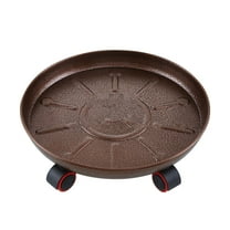 Dengmore Plant Caddy with Wheels 13 Inches Heavy Duty Metal Plant Stand Base Rolling Plant Stand Round Plant Dolly Rollers Indoor Outdoor Flowerpot Tray on Casters to Carry Potted Flower Pot