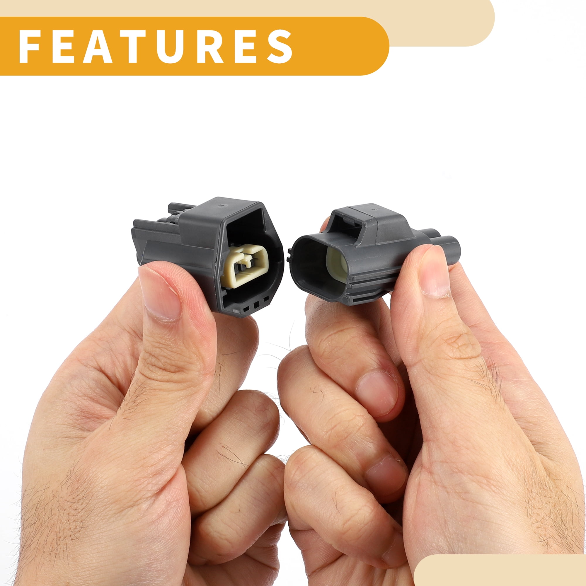 Unique Bargains 2 Pin Solenoid Valve Connector Plug - Car Terminal Connector for Toyota