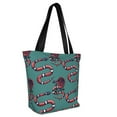 thumbnail image 3 of Kdxio Snake And Rose Women Reusable Grocery Bags Foldable Ripstop,Reusable Shopping Bags for Shopping,Gym,Gift, 3 of 8