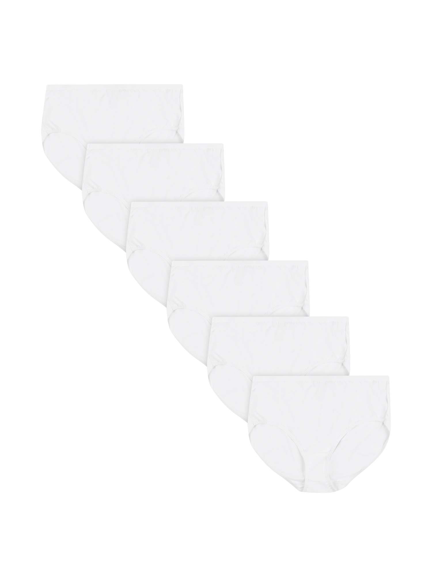 Just My Size Women's Cotton Brief Underwear, 6-Pack photo 1