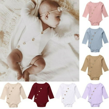 

2020 Newborn Baby Boy Girl Clothes Romper Cotton Bodysuit Jumpsuit Outfit