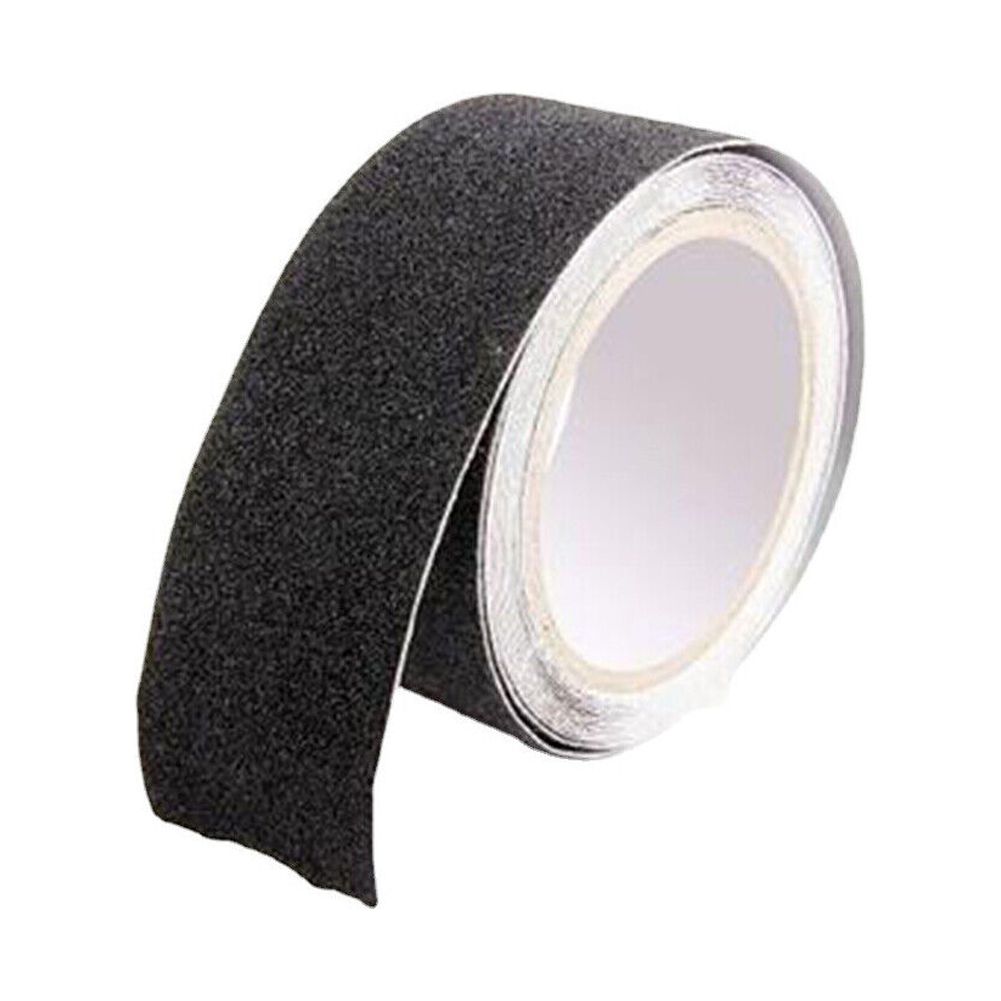 US 2" x 60FT BLACK ROLL SAFETY NON SKID TAPE ANTI SLIP TAPE STICKER GRIP GRIT