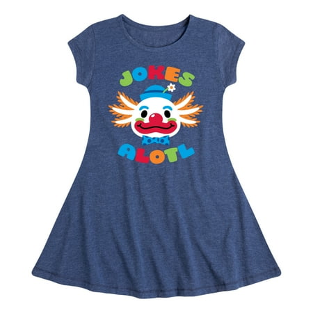 

Instant Message - Jokes Alotl - Toddler And Youth Girls Fit And Flare Dress