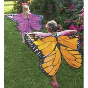 Medium Monarch Dress-Up Wings for Kids Dress Up Play, Orange
