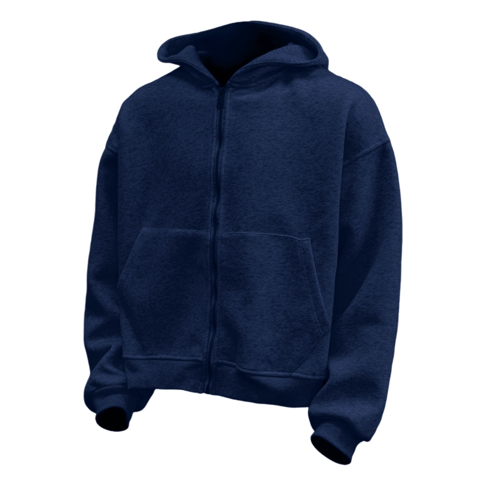 BUWTTED Backpack Hoodie for Men Women Zipper Cardigan Creative Hoodies Lightweight Travel Hooded Sweatshirts with Backpack Navy M