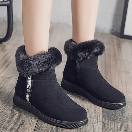 

Snow Women Boots Soft Ladies Shoes Zipper Shoes For Women Keep Warm Platform Ankle Boots Fashion Plush Botas Mujer Winter Boots