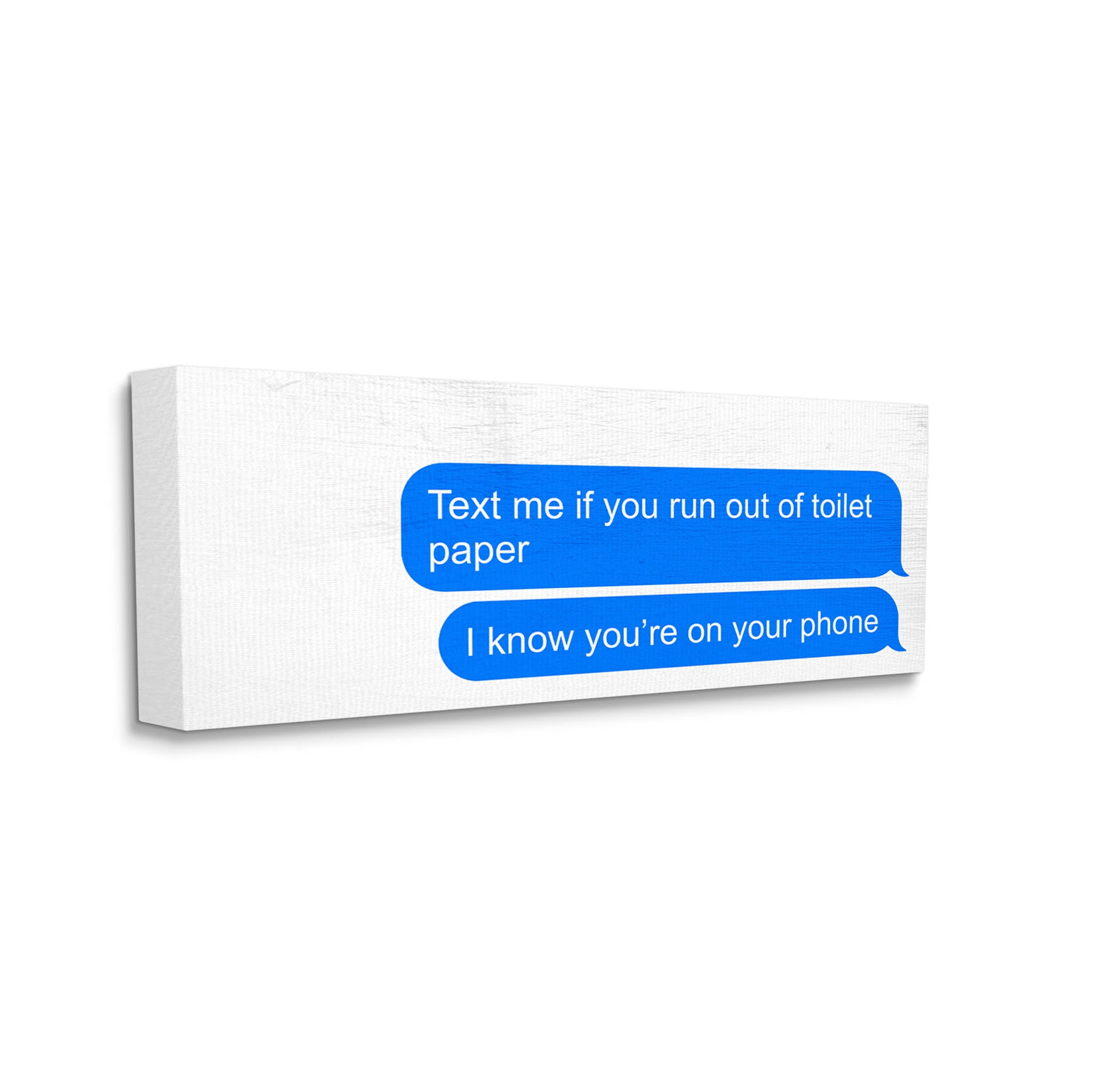 Stupell Industries Text Me Toilet Paper Graphic Art Gallery Wrapped Canvas Print Wall Art, Design by Daphne Polselli