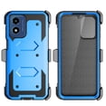 thumbnail image 4 of For Motorola Moto G Play 4G 2024 Case, Takfox Heavy Duty Rugged Defender Full Body Protection Phone Case Cover with Swivel Belt Clip Holster & Built in Screen Protector - Blue, 4 of 7