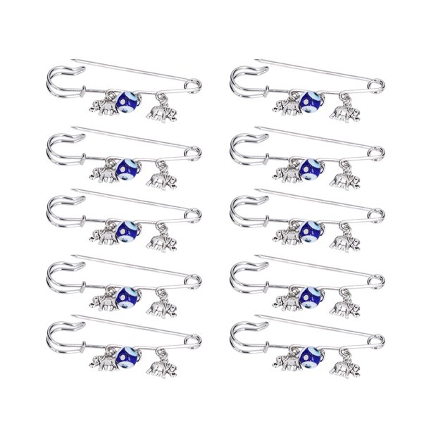 Pinzas para suéter, 10 piezas, broches resistentes a la negatividad, joyería para mujer, broche de traje multifuncional