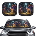 thumbnail image 2 of Sikiie Purple Glowing Mushroom Print Foldable Car Windshield Sun Visor, Car Window Sunshade Suitable for Sedan, SUV and Truck Car Accessories-Small, 2 of 6