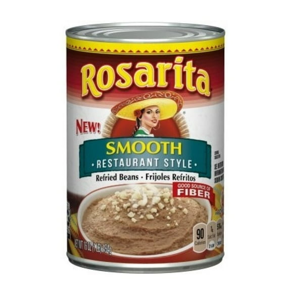 Rosarita Smooth Restaurant-Style Refried Beans - 16oz (Pack of 20)