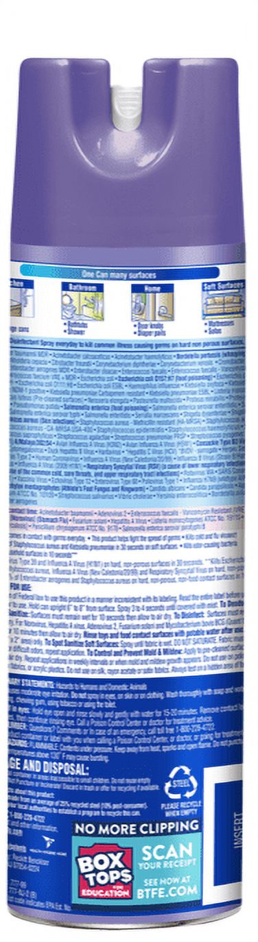 Lysol Disinfectant Spray, Sanitizing and Antibacterial Spray, For Disinfecting and Deodorizing, Early Morning Breeze, 19 Fl Oz - image 3 of 7