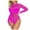 Hot Pink, variant on Women's Sexy Underwear Backpack Solid Color Sexy Long Sleeved Jumpsuits Negligee plus Size