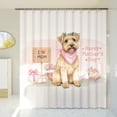 thumbnail image 3 of Happy Mother's Day Soft Coated Wheaten Terrier Love Dog Mom Heart Flower Shower Curtain Wheatie Dog Lover Waterproof Bathroom Bathtub Curtain - 12004, 3 of 5