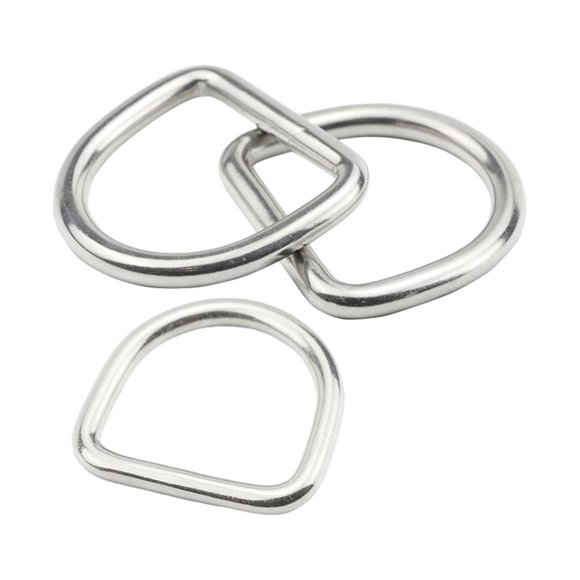 3 piezas de sujetadores de anillo en D de metal de repuesto, anillos en D semicirculares de alta resistencia para bricolaje 7mmx52mmx46mm