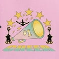 thumbnail image 5 of Wild Bobby All Star Cheerleading Megaphone Girl Sports Women Graphic Tee, Light Pink, XX-Large, 5 of 5