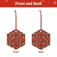 thumbnail image 2 of Cauagu X-mas and New Year Pattern Acrylic Christmas Pendant,1-Pack Christmas Ornaments Xmas Tree Decor Christmas Décor with Ribbon Cute Tree Hanging for Party Favors-Hexagon, 2 of 7