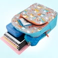 thumbnail image 2 of 15 Inch Fun Printed Backpack with Front Zippered Pocket & Padded Adjustable Shoulder Straps in&nbsp;Construction Trucks, 2 of 5