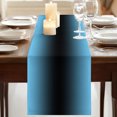 thumbnail image 3 of Blue Black Ombre Table Runner 70 Inches Long, Cotton Linen Table Runner Dresser Scarf, Modern Gradient Abstract Art Fabric Tablerunners for Dining Coffee Tables Wedding Holiday Party 13"x70", 3 of 9