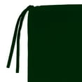 thumbnail image 3 of Jordan Manufacturing 17.5" x 19.75" Forest Green Solid Rectangular Outdoor Chair Pad Seat Cushion with Ties and Rounded Corners, 3 of 9