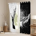 thumbnail image 3 of Manfei Music Guitar Black Out Curtains,Musical Instrument Curtains Pack of 2 (42x63 Each),White Black Bedroom Curtains For Girls Kids,Microfiber Bedroom Decor, 3 of 6