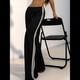 thumbnail image 4 of Pantalones Deportivos Holgados de Pierna para Mujer, Tiro Bajo, Estilo Y2K, con Cordón Ajustable Negro S, 4 of 10