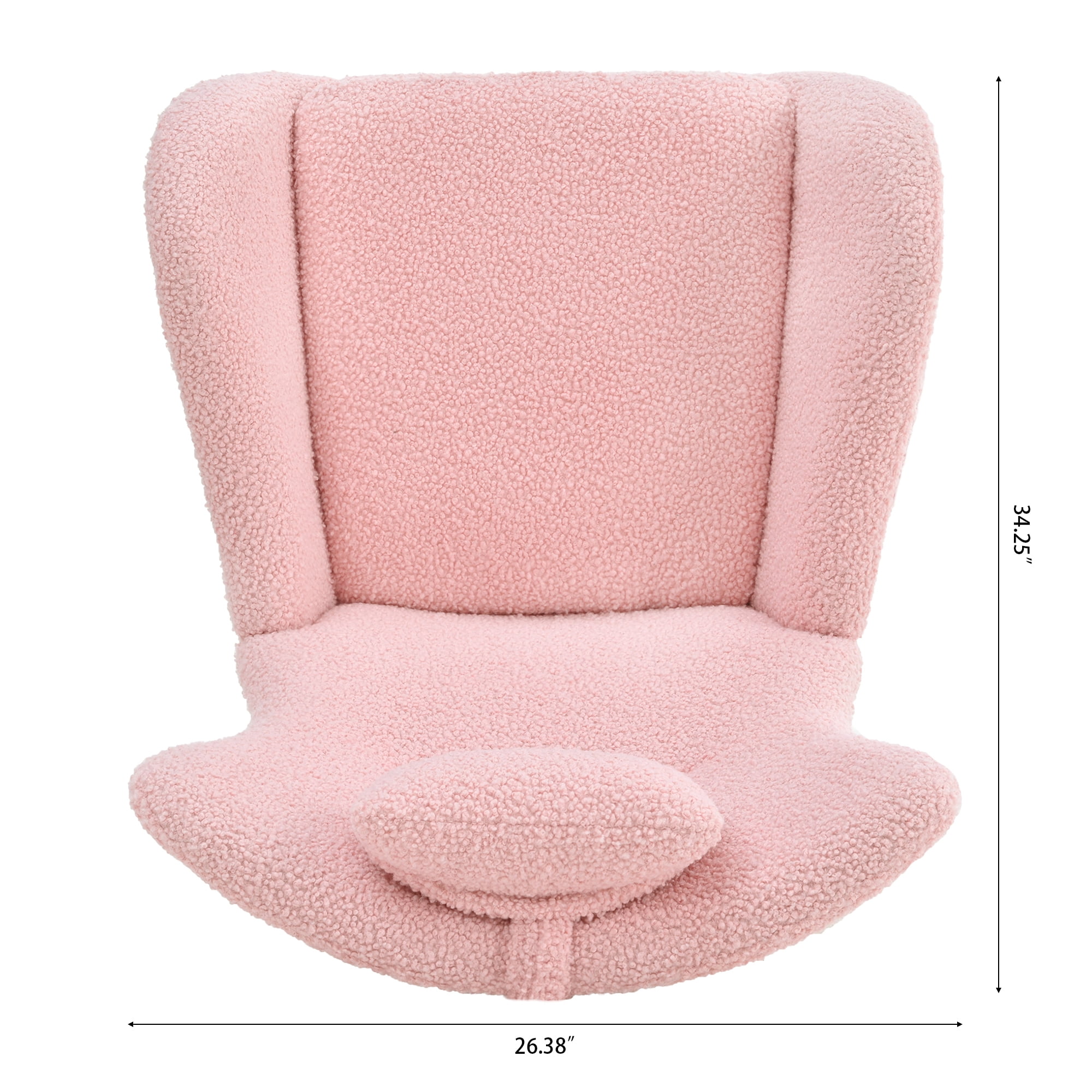 Nursery Rocking Chair for Mom and Baby, Modern Teddy Fabric Nursery Rocking Chair for Mom and Baby, Modern Teddy Fabric