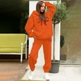 thumbnail image 2 of Sweatsuits for Women 2 Piece Long Sleeve Bow Print Hooded Pullover and Sweatpants 2025 Fall Lightweight Casual Baggy Tracksuit, 2 of 4