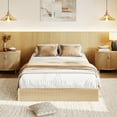 thumbnail image 3 of Wood Bed Frame, Fluted Wooden Platform Bed, Easy Assembly, No Box Spring Needed, Noise Free, 3 of 6