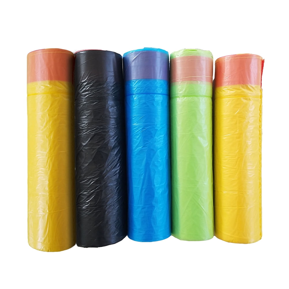 OUNONA Bags Garbage Liners Trash Drawstring Kitchen Can Bin Waste