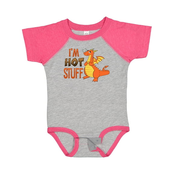 Inktastic I'm Hot Stuff Cute Dragon Boys or Girls Baby Bodysuit