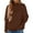 Brown, variant on Womens Sweaters Fall Fashion Casual Loose Turtleneck Batwing Long Sleeve Knit Sweater Pullover Tops