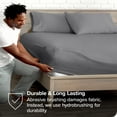 thumbnail image 5 of Bare Home Ultra-Soft Fitted Sheet + Pillowcase Set - Premium 1800 Collection - Deep Pocket - Queen, Gray, 5 of 8