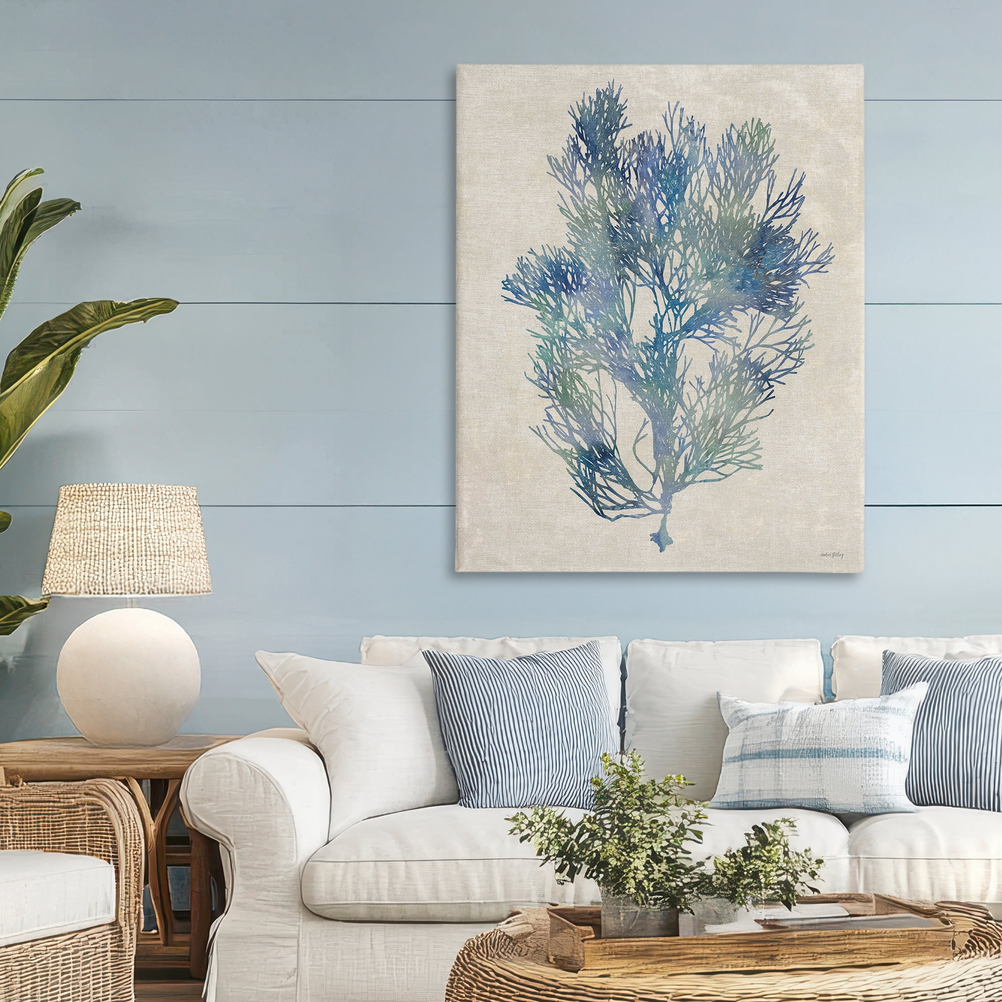 Stupell Industries Misty Blue Coral Study Canvas Wall Art, design by Amber Sterling