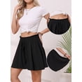 thumbnail image 2 of DARING DIVA Women's High Waist Wide Leg Vacation Beach Flowy Shorts Small Black, 2 of 6