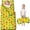 Dinosaur and Palm Yellow Pattern, variant on Colorful Dinosaurs Plant Dark Blue Pattern Teens Toddler Nap Mat with Pillow, Sleeping Mat Bag for Preschool Daycare 59"x22"