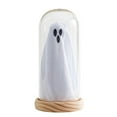 thumbnail image 2 of Halloween Light-Up Ghost in Glass Dome – Cute Spooky LED Ghost Decoration for Indoor Halloween Décor, Fireplace Mantel, Tabletop, Shelf, and Party Display, Haunted House & Fall Holiday Home Accents, 2 of 9
