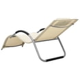 thumbnail image 3 of vidaXL Chaise Longue en Textilène Crème et Gris, 3 of 5