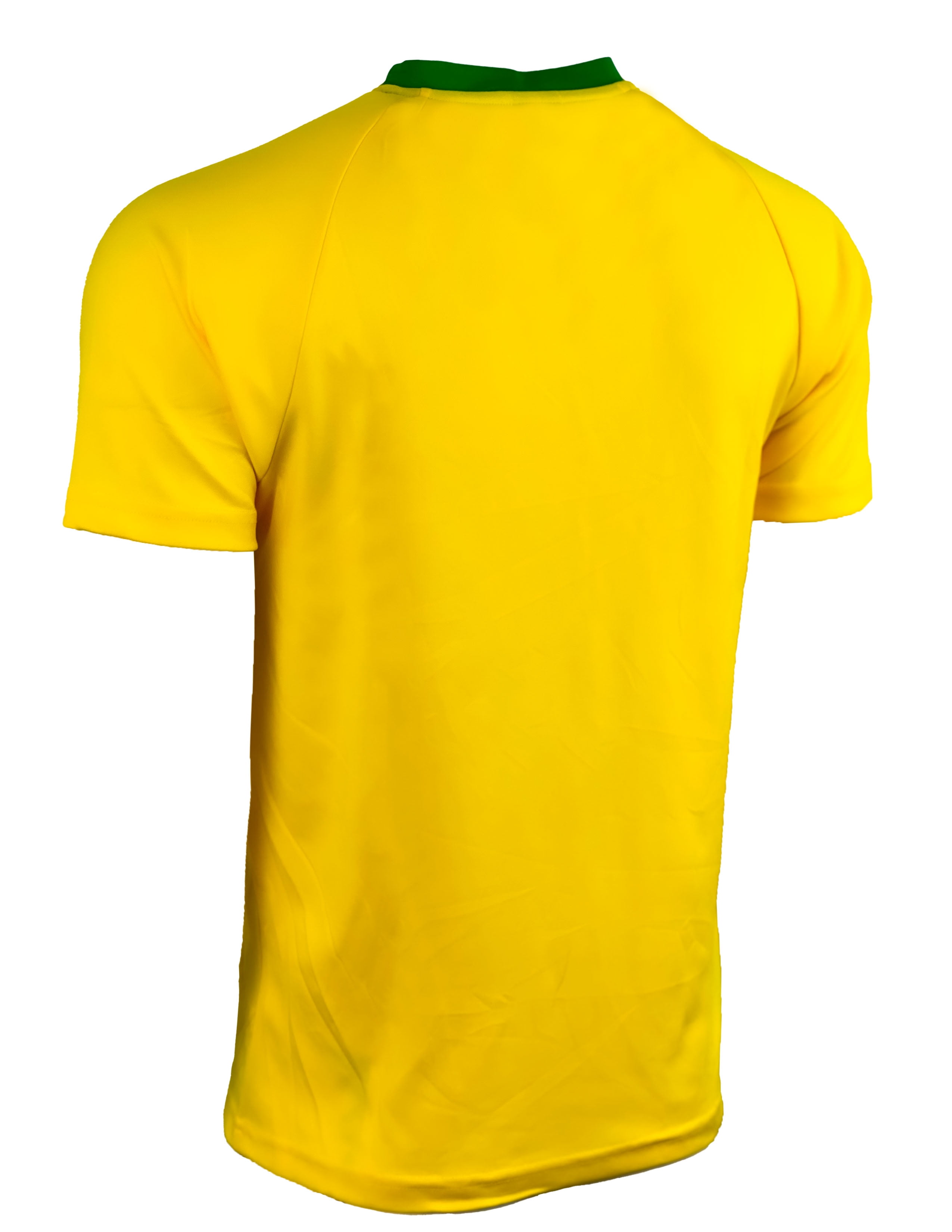 Icon Sports Brazil Soccer Jersey, Yellow/Green, 100% Poly, YXS-XXL