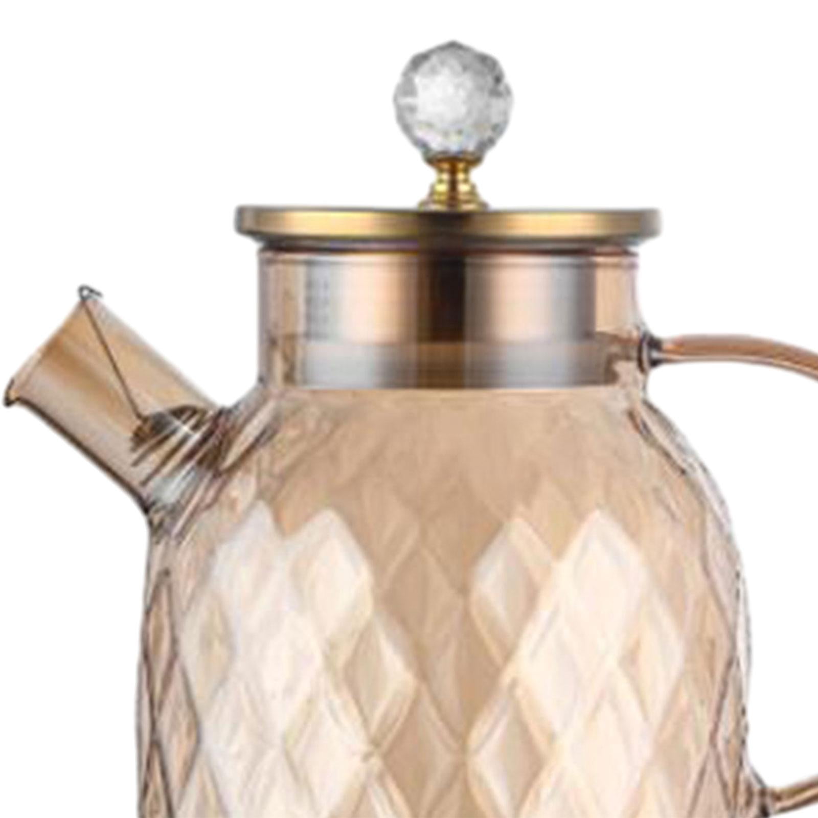 Fiocias Glass Pitcher Iced Tea Pitcher Lightweight Water Carafe Versatile Tea Pot Kettle 1.7L