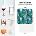 thumbnail image 4 of KLL Drink Coasters Set Square of 4,PU Leather Absorbent Coasters Set Decorative Coffee Cup Coasters Housewarming Gift for Home Decor-Shark And Leaves, 4 of 5
