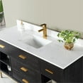 thumbnail image 3 of Kesia 60" Single Bathroom Vanity Set in Black Oak with Aosta White Composite Stone Countertop with Mirror, 3 of 8