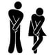thumbnail image 3 of Letreros para baños de hombres y mujeres, 1 par de símbolos acrílicos, puerta del baño Negro, 3 of 9